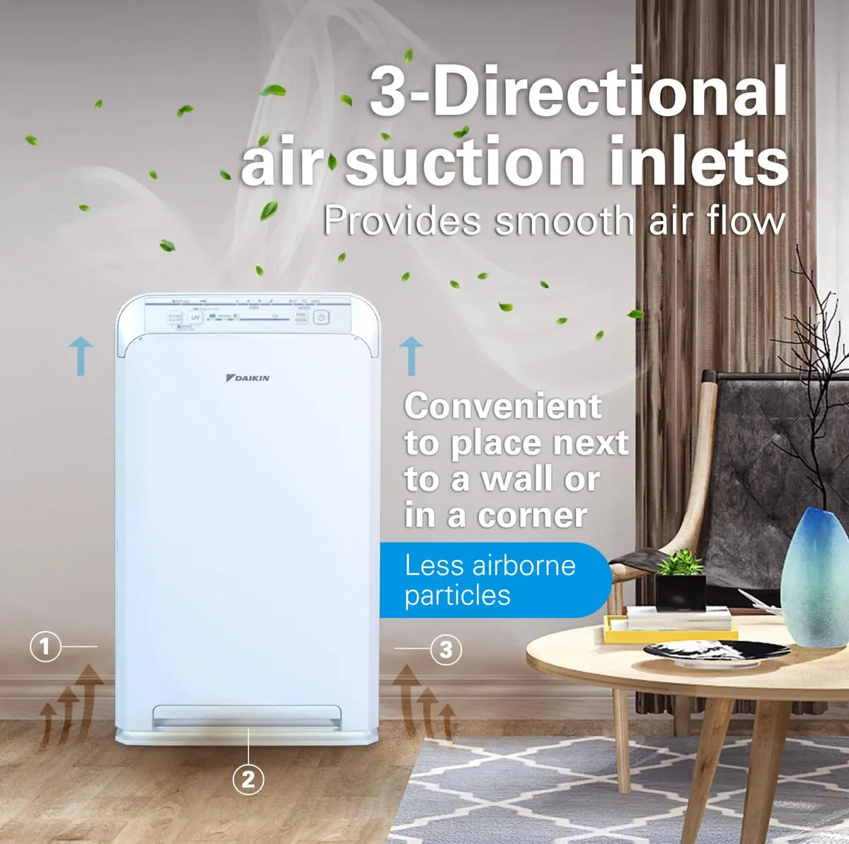Daikin MCB50YSAU – Purificador de Aire con Filtro HEPA, Carbón Activado y Luz UVC 120V