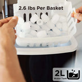 Máquina De Hielo De Encimera Silonn 26 Kg/24 H, 9 Cubitos