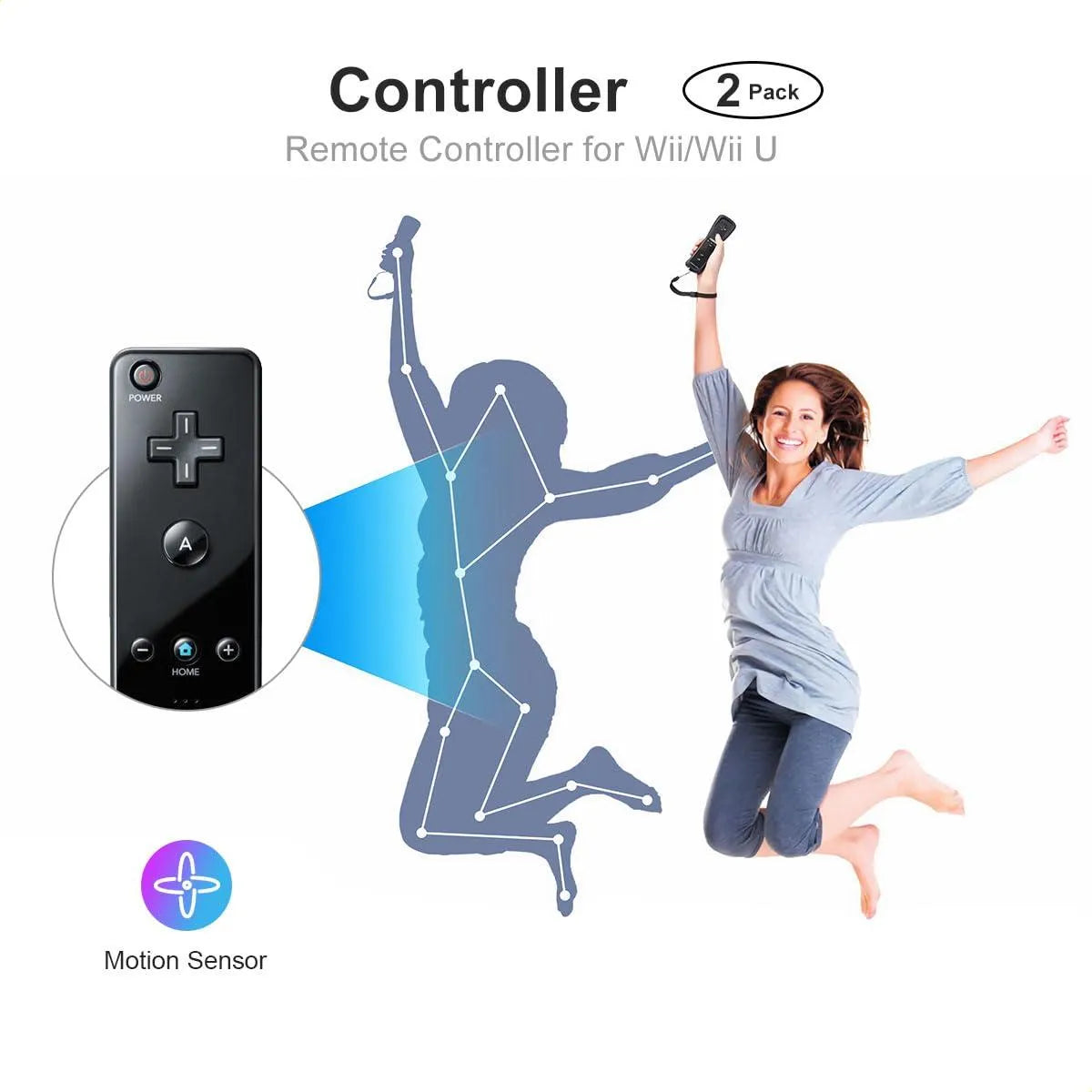 Controladores Bameca Compatibles con Wii/Wii U – Pack de 2