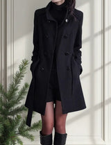 Chaqueta Abrigo con Botones y Cinturón para Mujer | Estilo Trench Casual