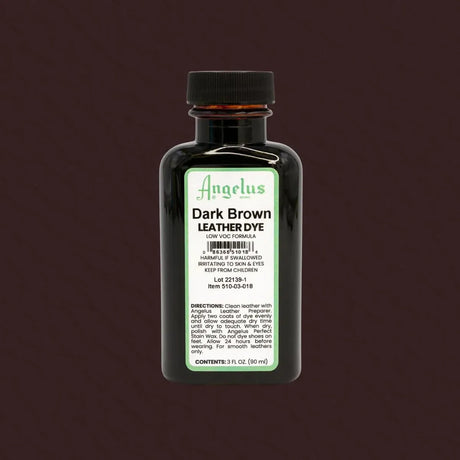 Angelus Dark Brown Leather Dye 90 ml – Tinte para Cuero con Aplicador