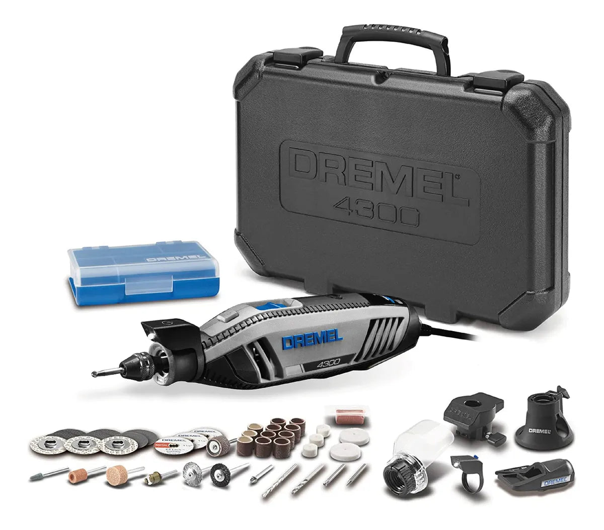 Kit de herramientas rotativas Dremel 4300-5/40 de alto rendimiento con LED