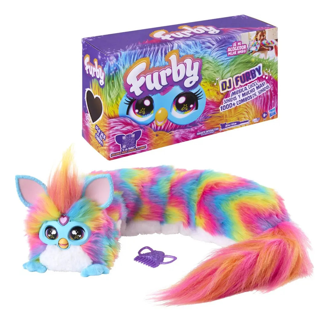 Furby DJ Interactivo Arcoíris – Peluche Electrónico con Música y Luces