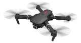 Drone Con Cámara Dual Hd E88 Wifi 3 Baterías Y Protectores Color Negro
