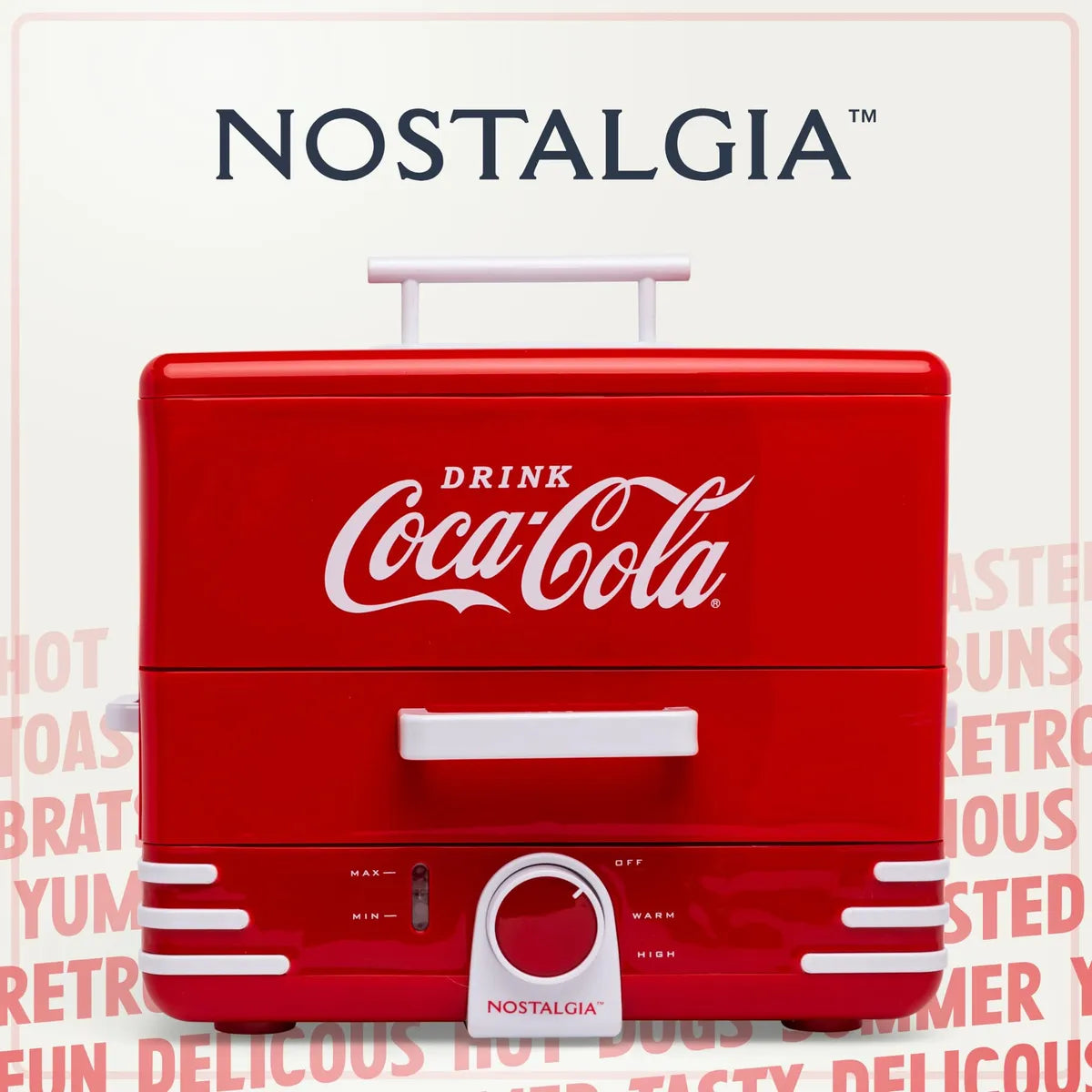 Vaporizador y calentador de Hotdogs de Coca-Cola extra grande estilo comedor