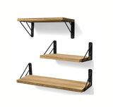 Repisas Flotantes De Madera Multipropósito Kit X3 Colores