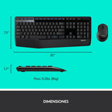 Kit Teclado y Mouse Inalámbrico Logitech MK345 Negro (Layout USA)