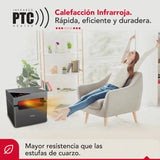 Estufa Infrarroja 2 En 1 Thor Silver 1500 Wifi Color Gris oscuro