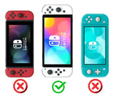 Estuche Protector Duro + Lamina Mica Nintendo Switch Oled