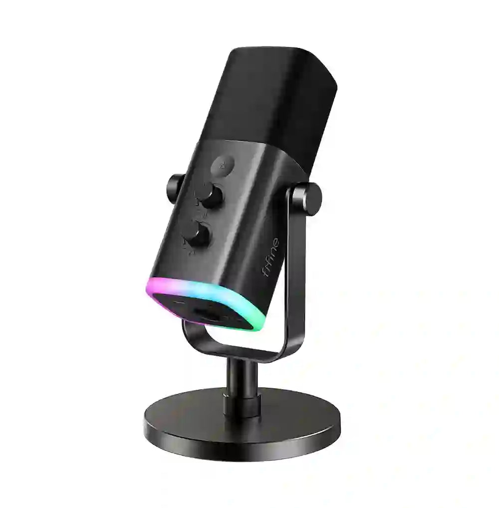Micrófono Dinámico FIFINE AmpliGame AM8 | USB + XLR | RGB