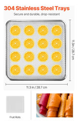 Deshidratador De Alimentos Vevor 12 Bandejas De Acero Inoxidable 120V