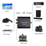 Convertidor Audio Digital Óptico Coaxial A Analógico Rca 3.5