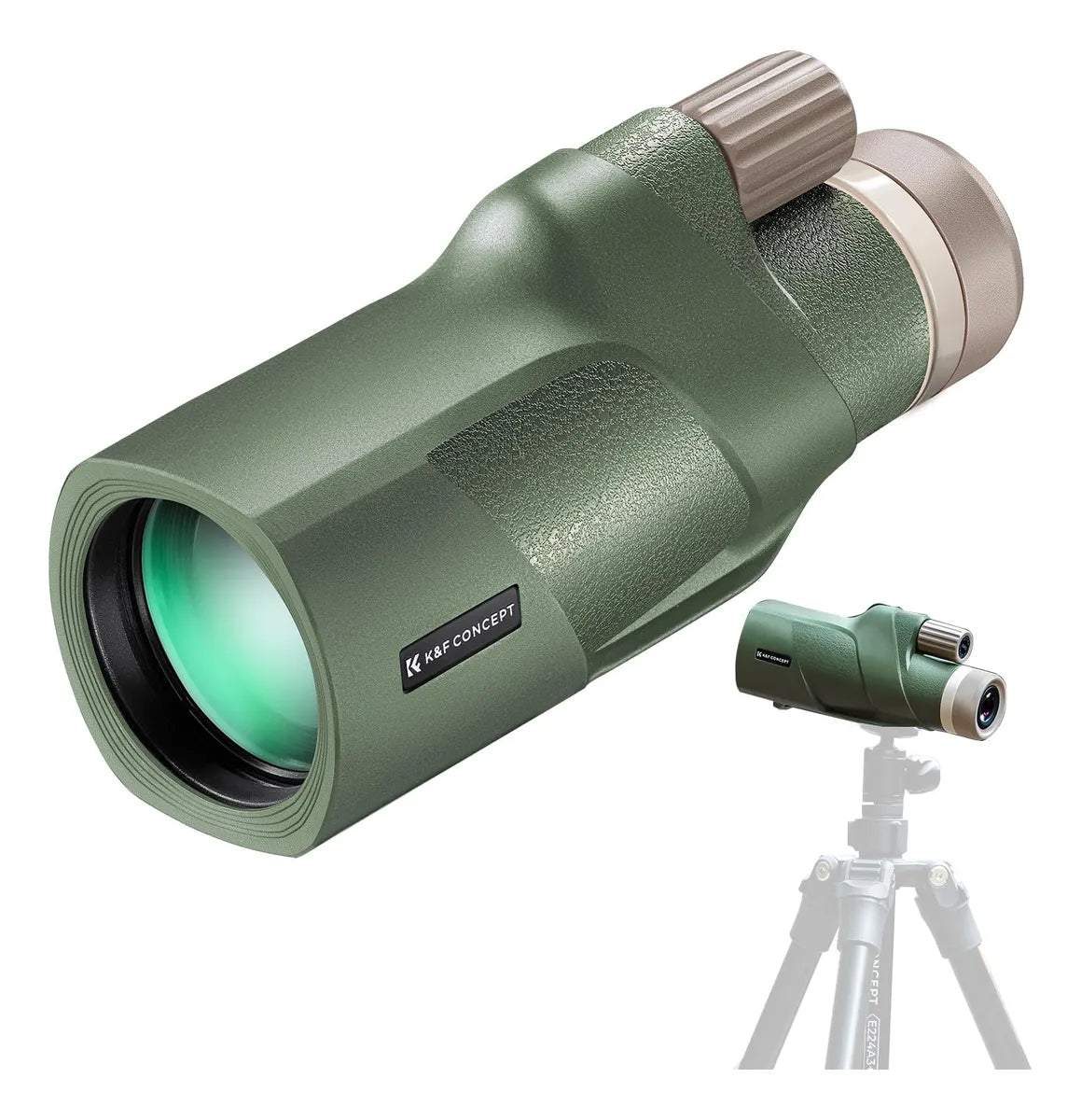Telescopio Monocular K&f Concept Ip68 Impermeable 12x50 Hd