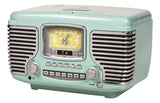 Radio de Mesa Crosley Corsair CR612B-AB Aqua Blue – AM/FM, CD y Bluetooth 120V