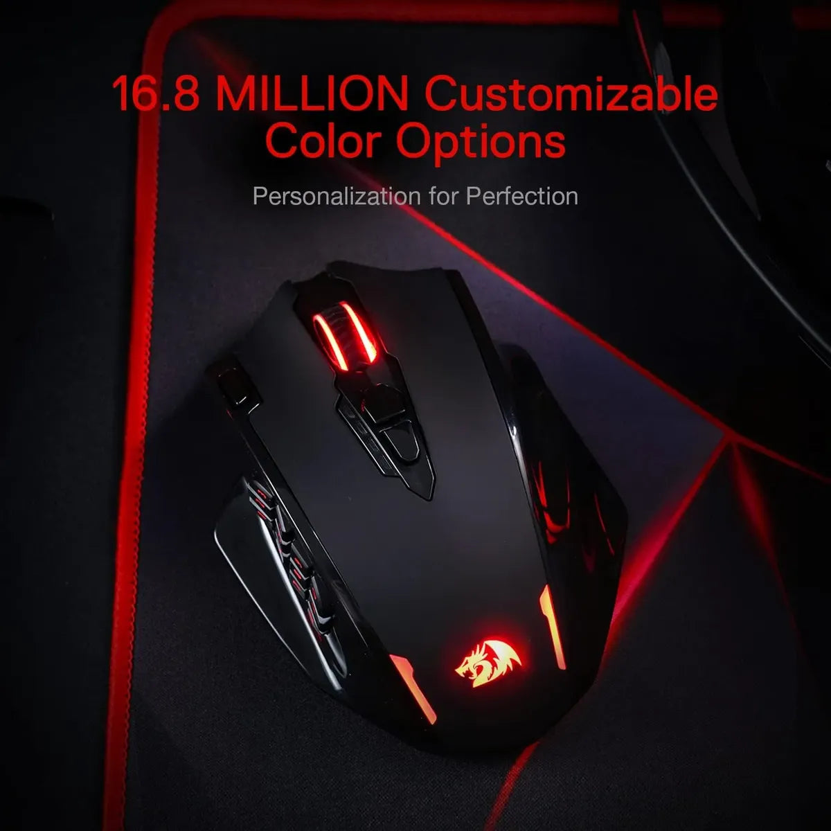 Mouse Gamer Redragon M913, Inalámbrico, 16 Botones, Negro