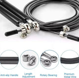 Cuerda Saltar Aluminium Box Crossfit Ultra Rapida Color Negro