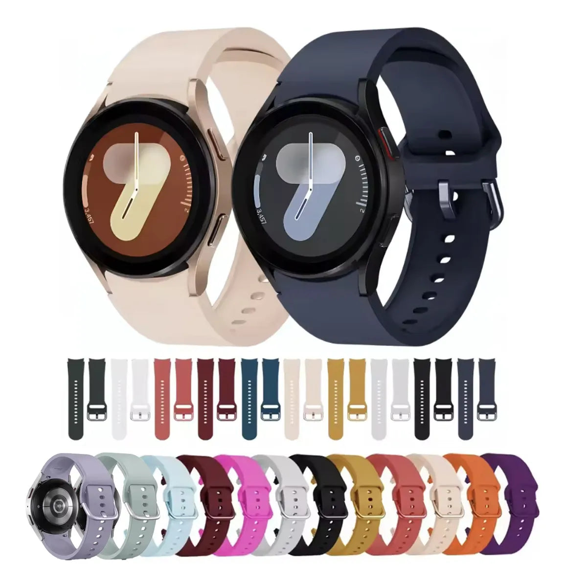 Correa Silicona Para Samsung Galaxy Watch 4 / Classic - 20mm Hebilla color