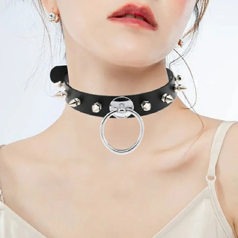 Collar D Choker Aro Puas Ajustable Punk Rock Cosplay Gótico