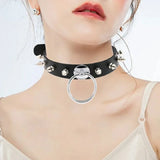 Collar D Choker Aro Puas Ajustable Punk Rock Cosplay Gótico