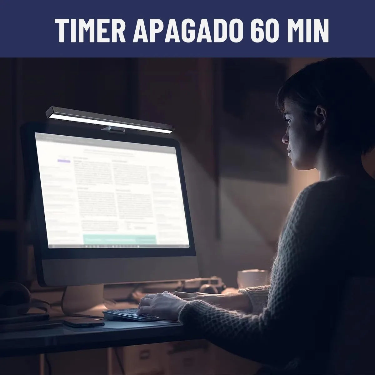 Barra De Luz Led Monitor Maxwell Lampara Escritorio Notebook