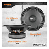Parlante Altavoz Prv Audio 65 6mb200-4 V2, 4 O, Graves Y Medios