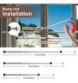 Barra de Seguridad Ajustable para Puertas Corredizas 17–50 Pulgadas – Blanca