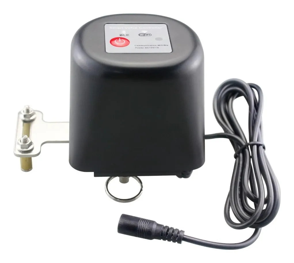 Controlador Apertura Valvula Agua Gas Wifi Tuya Smart Negro