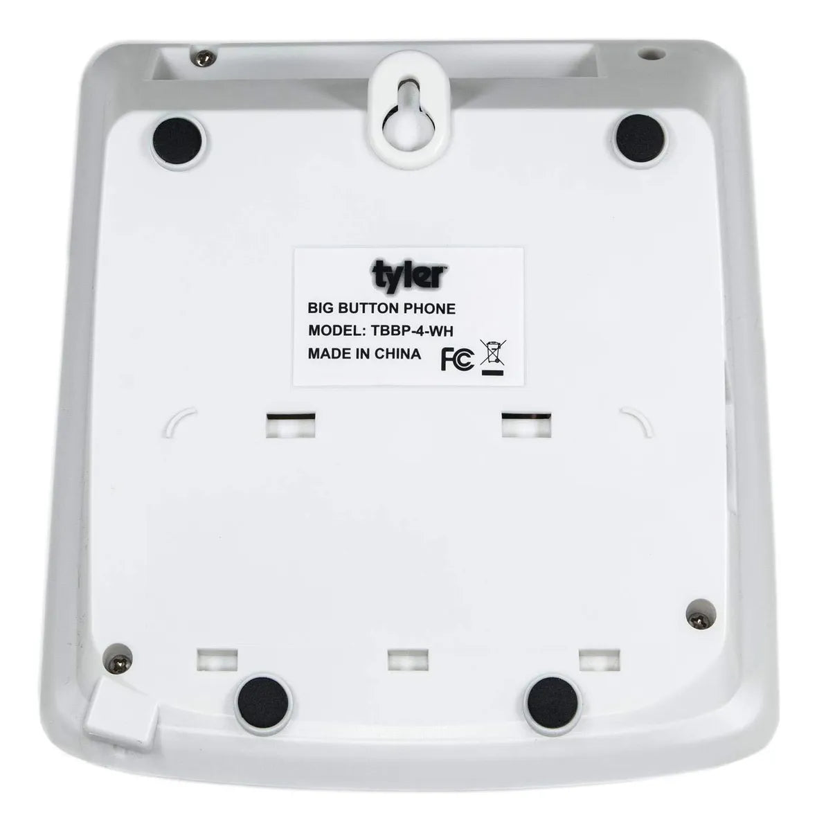 Teléfono Tyler Tbbp-4-wh para personas mayores con altavoz