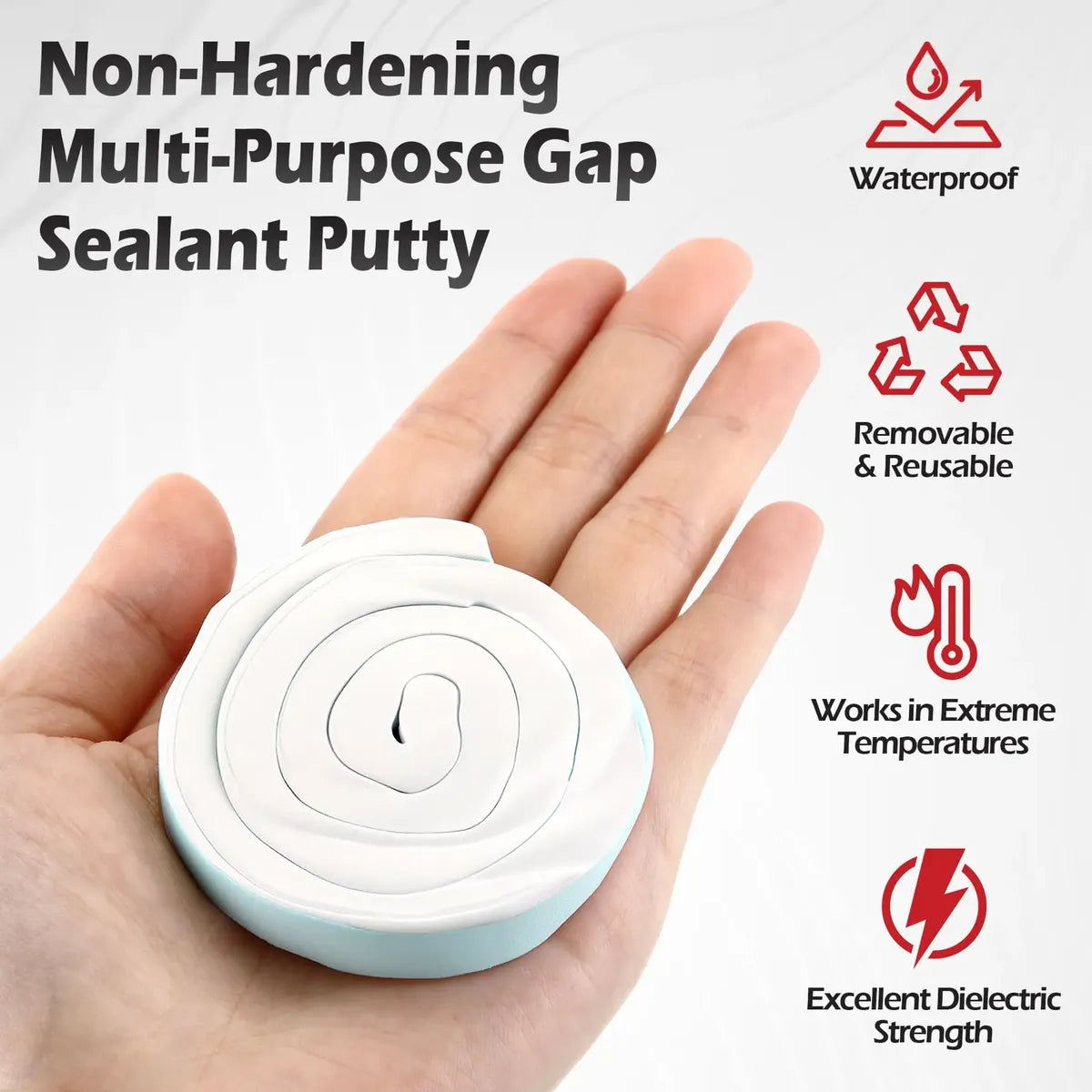 Masilla de Silicona Moldeable ElectricWise Pack 2 | Sellador Flexible Impermeable y Resistente al Calor