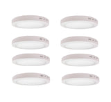 Pack X8 Plafón Led 18w Sobrepuesto Redondo Luz Fría