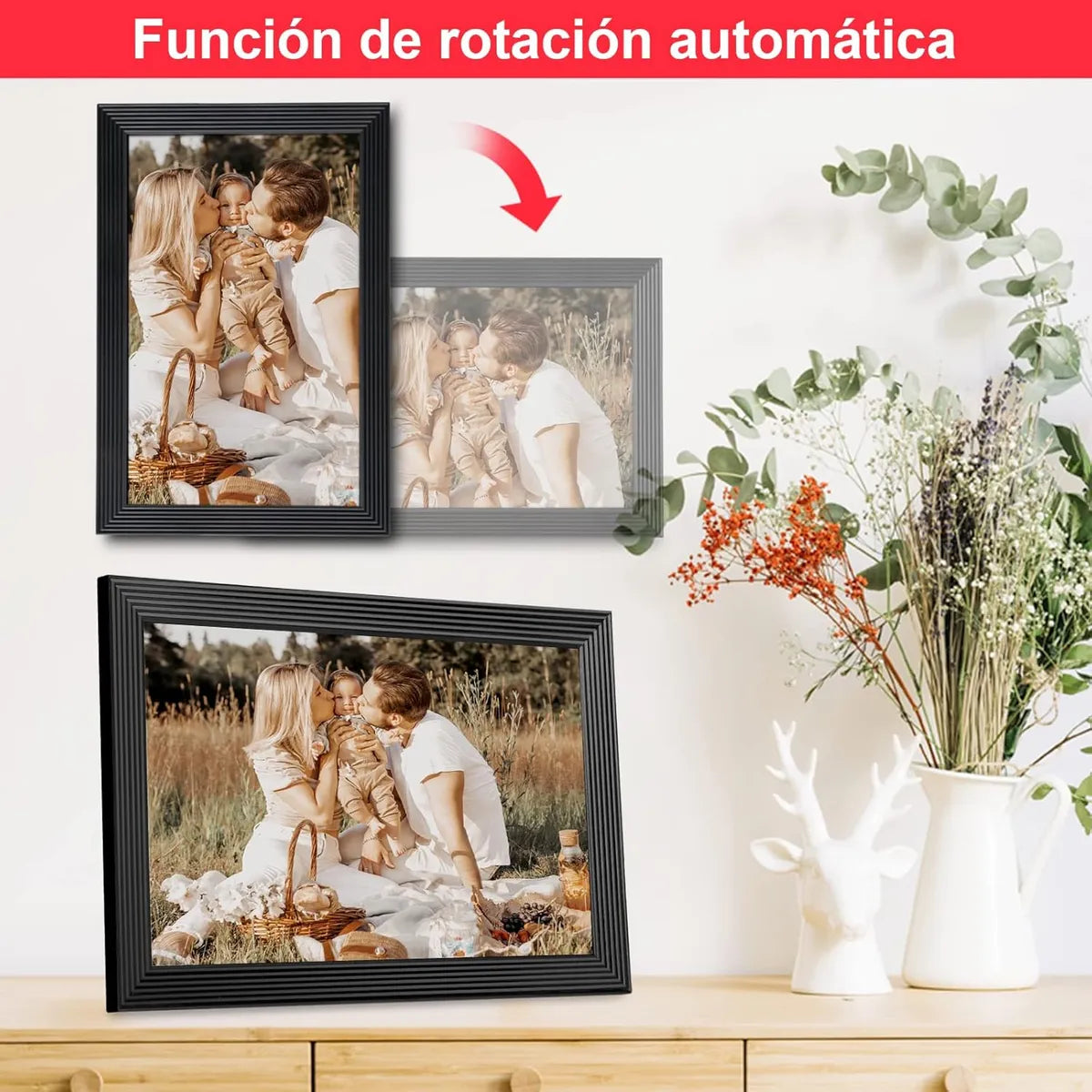 Marco De Foto Digital Inteligente 10'' Con Parlante / App