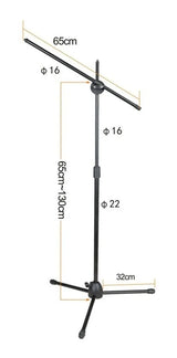 Soporte Pedestal De Micrófono Con Boom Metálico / Atril