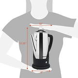 Cafetera Percoladora Eléctrica Elite Gourmet EC812 Acero Inoxidable 12 Tazas (120V)