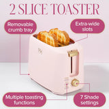 Tostadora Paris Hilton 2 Rebanadas | Ranuras Extra Anchas | 120V