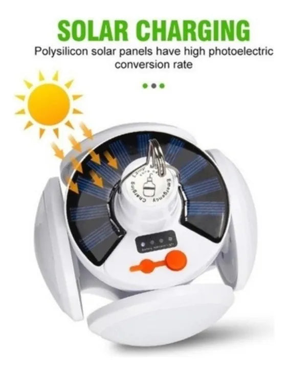 Ampolleta Solar Led De Emergencia Recargable / 40 W Luz Blanco frío