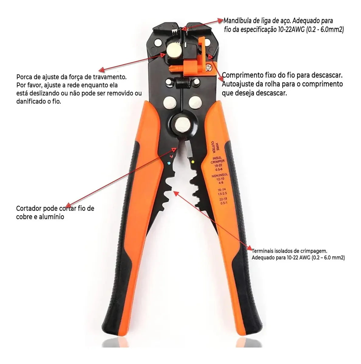 Alicate Pelacables Automático Multifunción – Cortacables y Crimpeadora