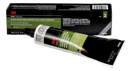 3M Black Super Weatherstrip Adhesive 08008 147,87 ml – Adhesivo para Burletes y Juntas Automotrices