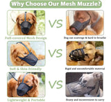 Bozal para Perros Mayerzon Soft Mesh | Bozal Transpirable Ajustable Antimordidas y Antiescavado