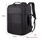 Mochila Viaje Carry On 40Litros Porta Notebook Reforzada Diseño de Tela Lisa