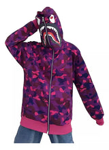 Poleron Hoodie Camuflaje capucha Tiburon