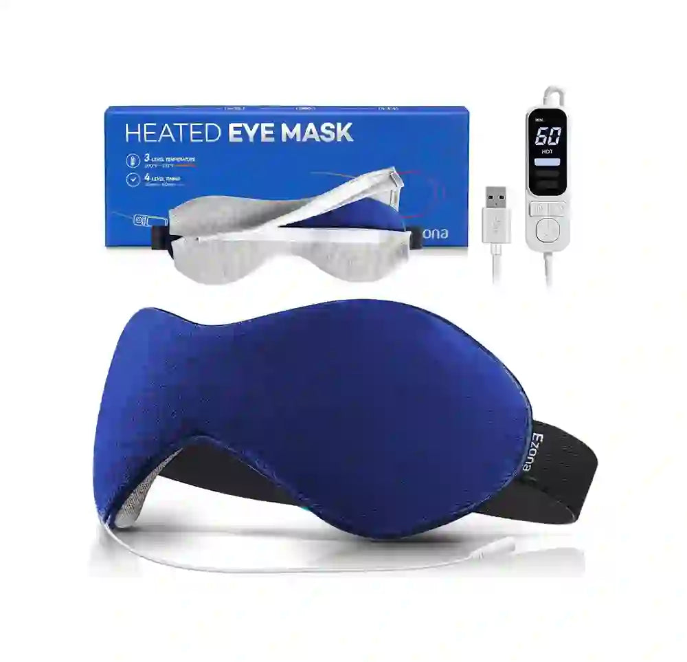 Máscara Térmica para Ojos EZONA | Compresa Caliente USB | Alivio para Ojos Secos | Nueva