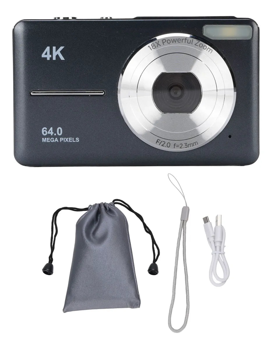 Camera For Student 4k Digital Hd 8mp 18x Zoom Auto Compact