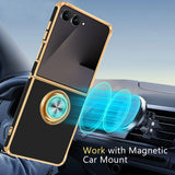 Funda Fingic para Samsung Galaxy Z Flip7 5G con Anillo Giratorio 360° – TPU Antigolpes