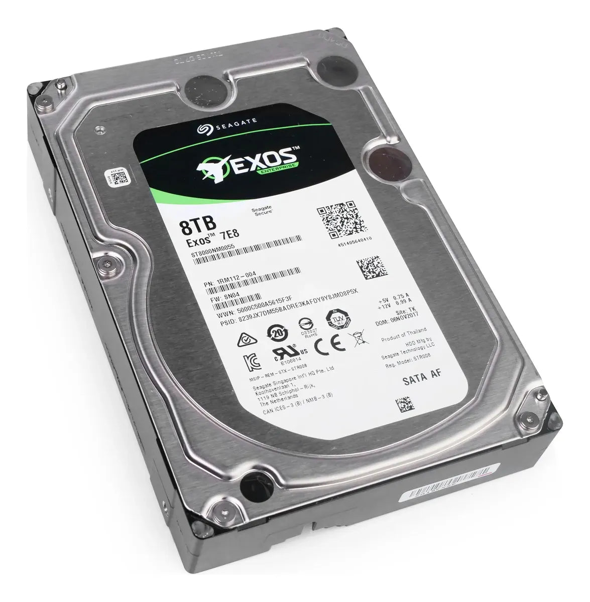 Disco Duro Seagate Exos 7E8 8TB Enterprise 3.5" SATA 6Gb/s 7200 RPM | Open Box