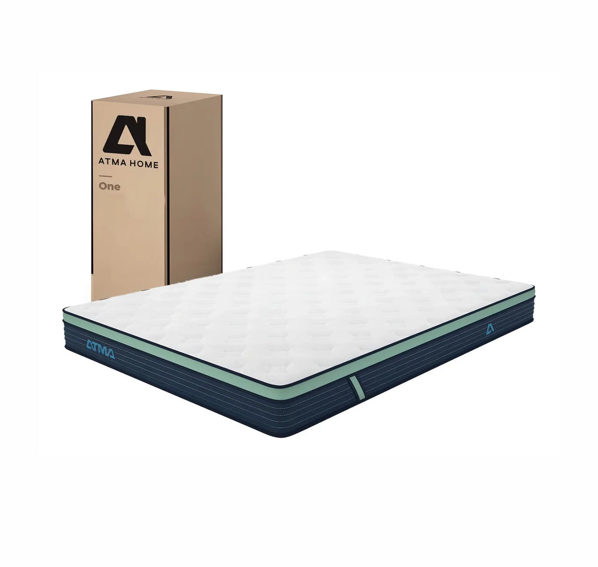 Atma colchón One 2 plazas 20 cm en caja 3 Capas de espuma color blanco