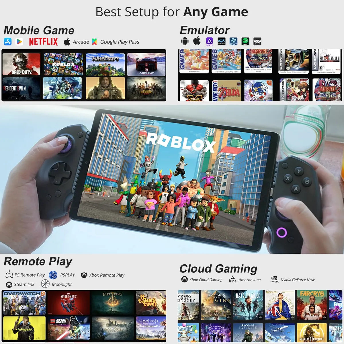 S9 Full-size Gaming Phone Controller Para iPhone 15/16