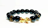 Pixiu Feng Shui - Pulsera De Obsidiana Negra 11 Mm