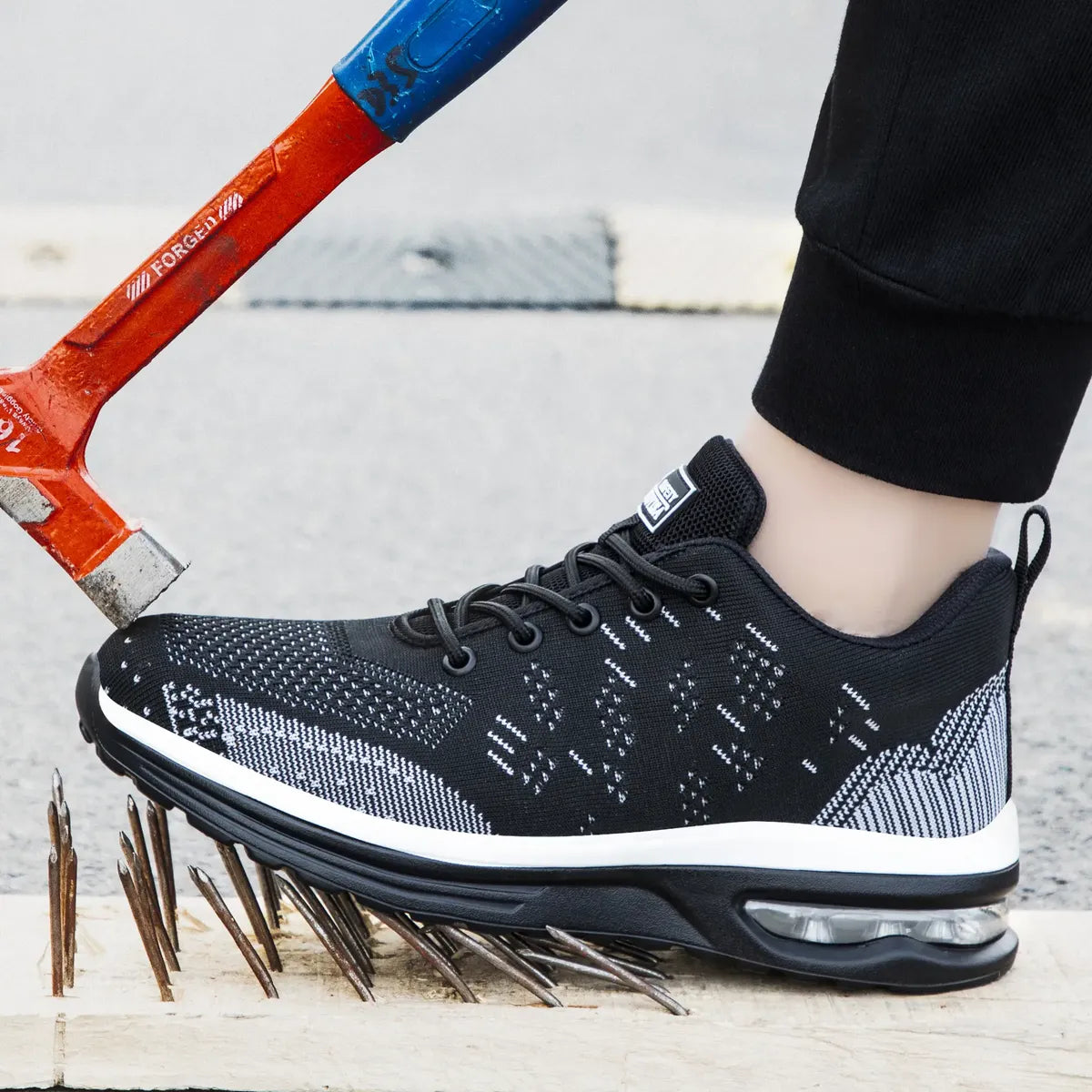 Zapatillas de Seguridad SREGTEE con Plataforma Air | Puntera de Acero | Antipinchazos | Unisex | Nuevos