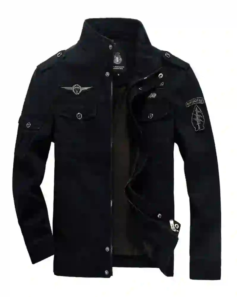 Chaqueta Militar Hombre Estilo Aviador de Algodón | Casual Outdoor |