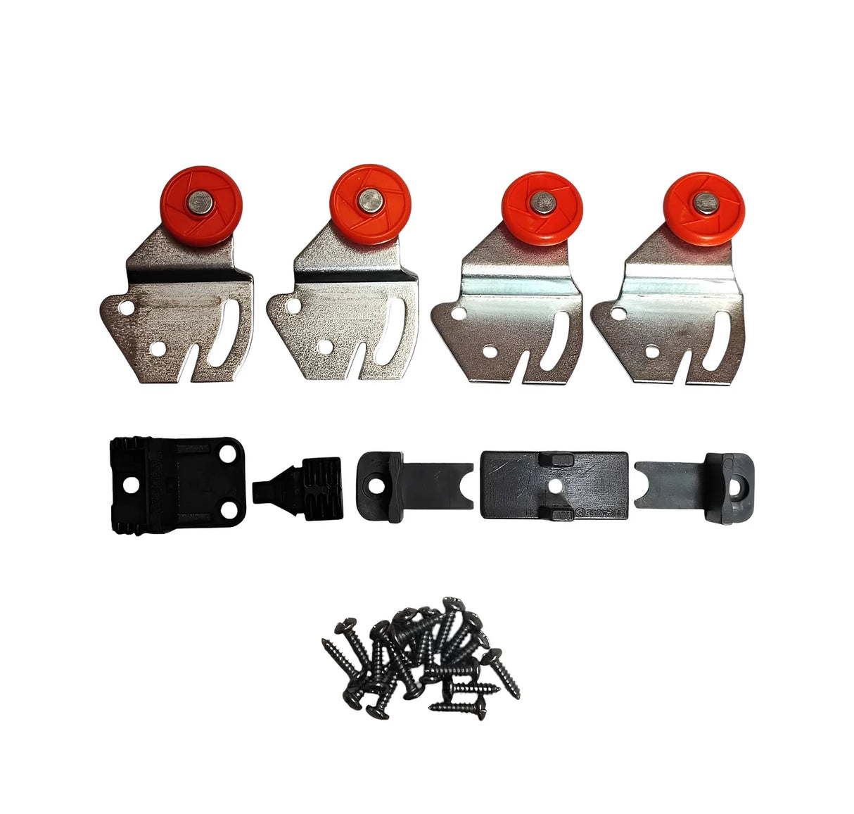 Sistema De Carro Rueda Corredera Puerta Closet Simple D7-d14 Naranja